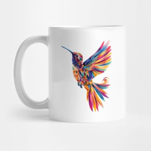 Rainbow Wings: Vibrant Hummingbird Mug